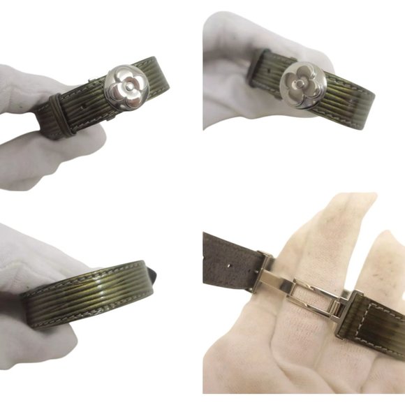 764219BC (S2) Louis Vuitton Bracelet Green Epi Leather - Picture 7 of 9